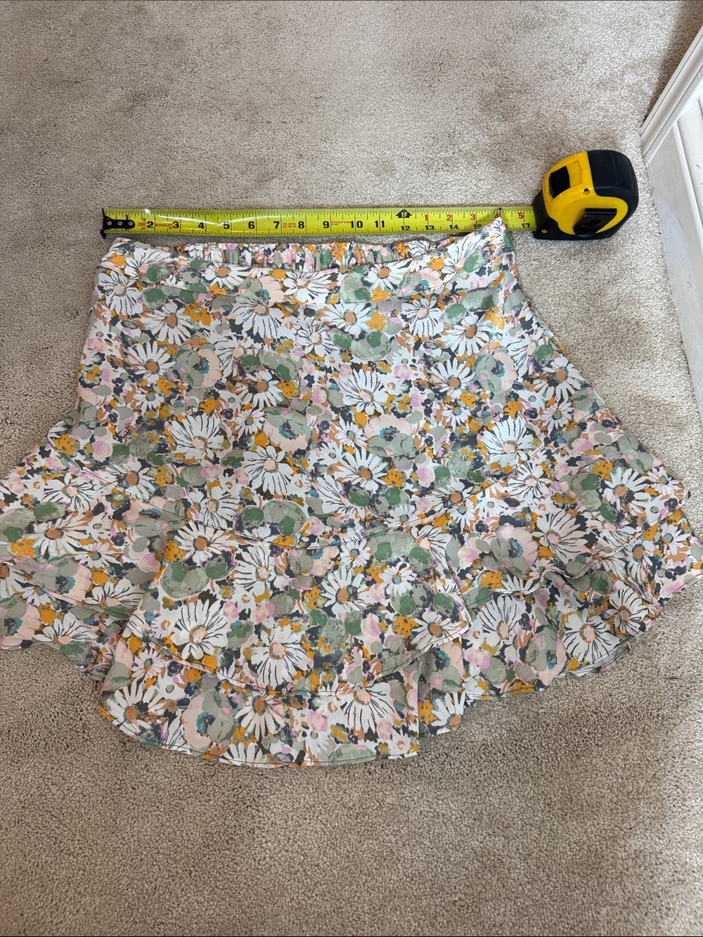 Lauren Conrad Floral Ruffle Mini Skirt - Pastel Multi Color